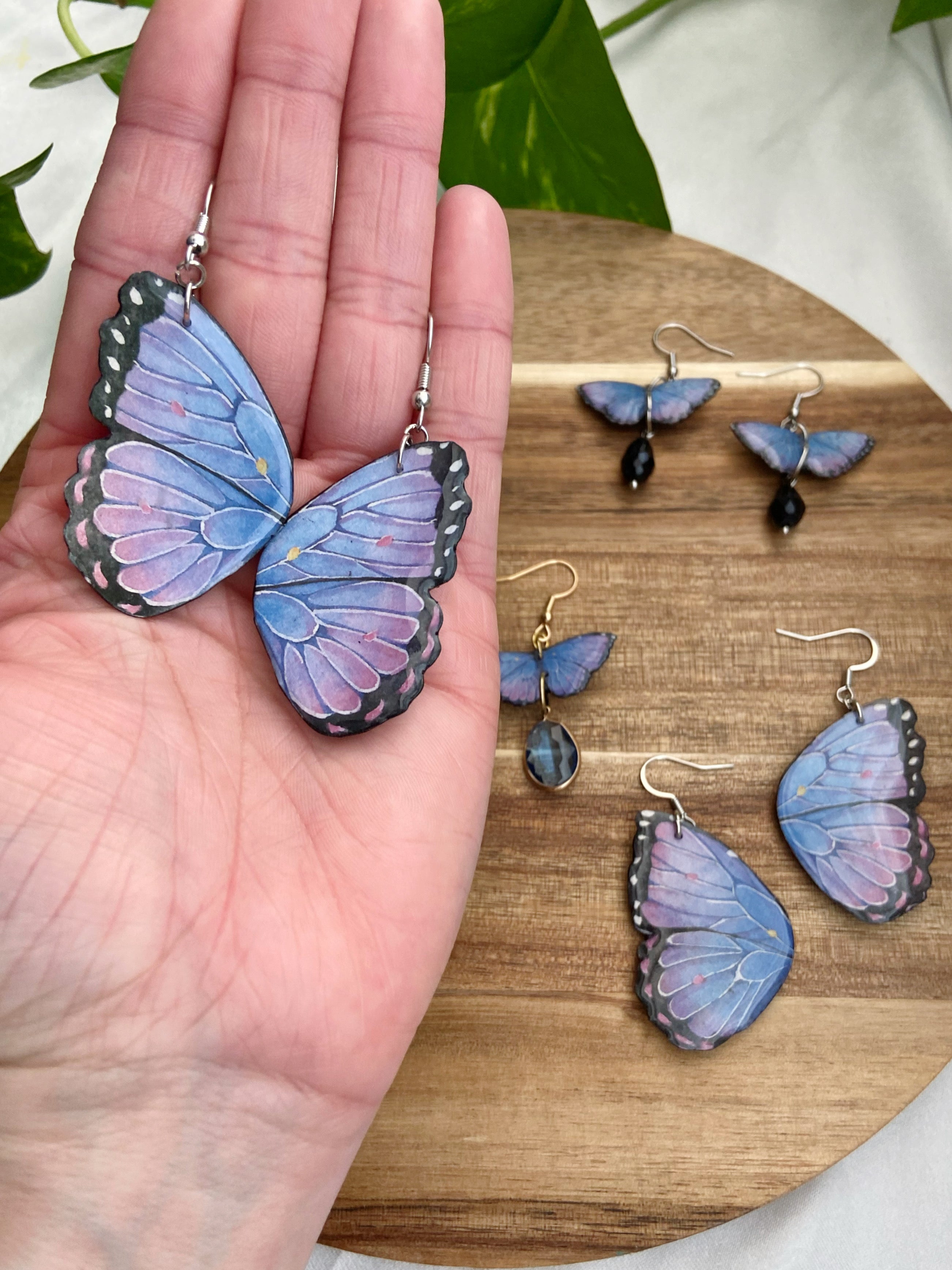 Amazon.com: HUASAI Purple Butterfly Drop Earrings for Teen Girls, Metal  Type: Mental, Product Type: Earring, Target Gender: Unisex: Clothing, Shoes  & Jewelry
